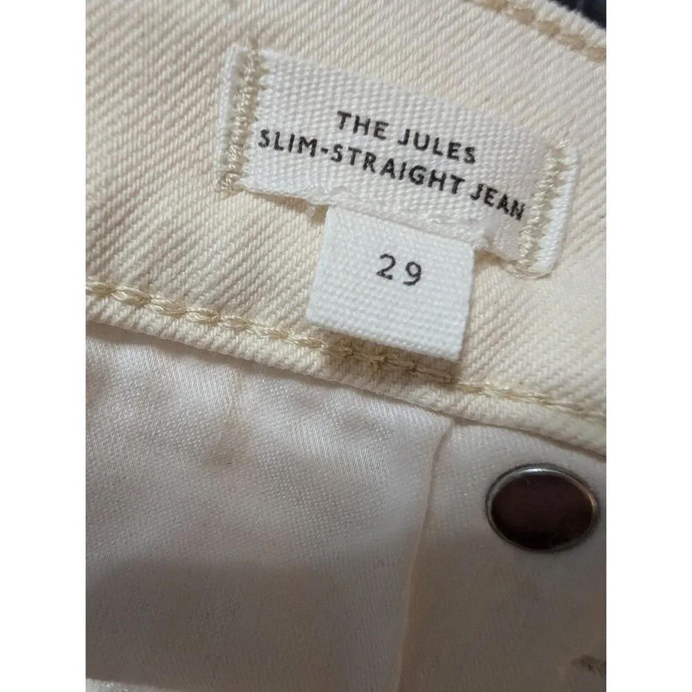 Madewell The Jules Slim Straight Jeans 29 Vintage Canvas Cone Denim NWT NX991 - Picture 10 of 15